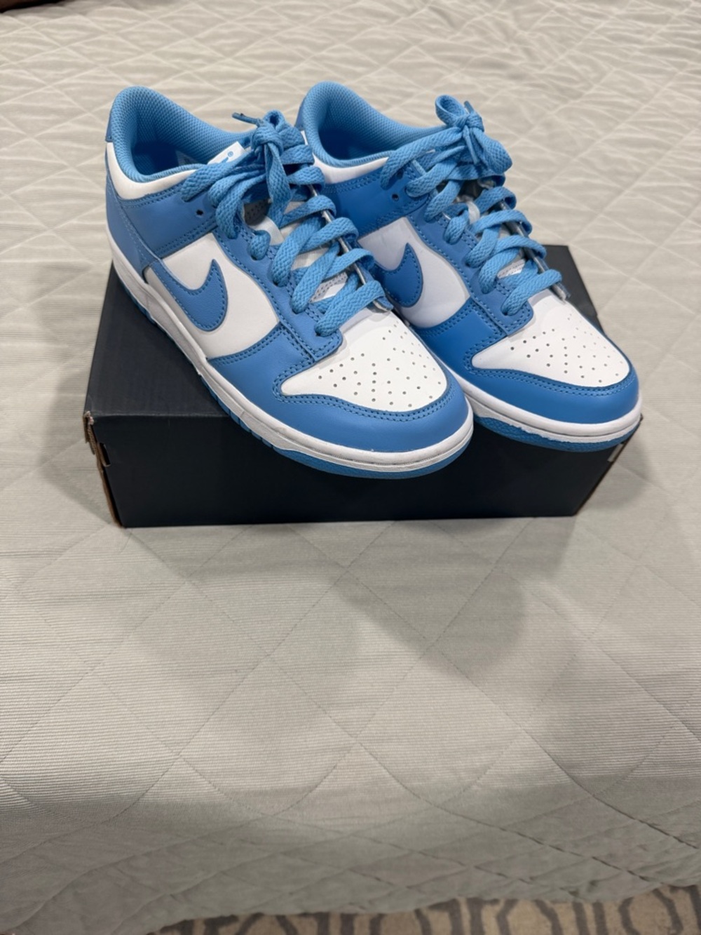 Nike Kids Low-Top Sneakers White and Light Blue